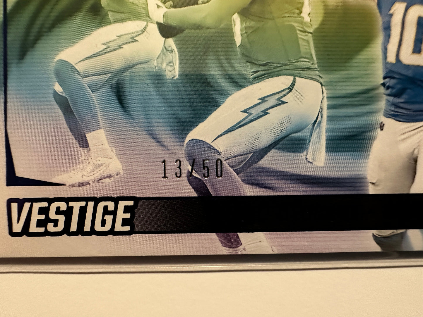 Justin Herbert #VES-JHT Numbered 13/50 (2024 Panini Luminance Vestige)