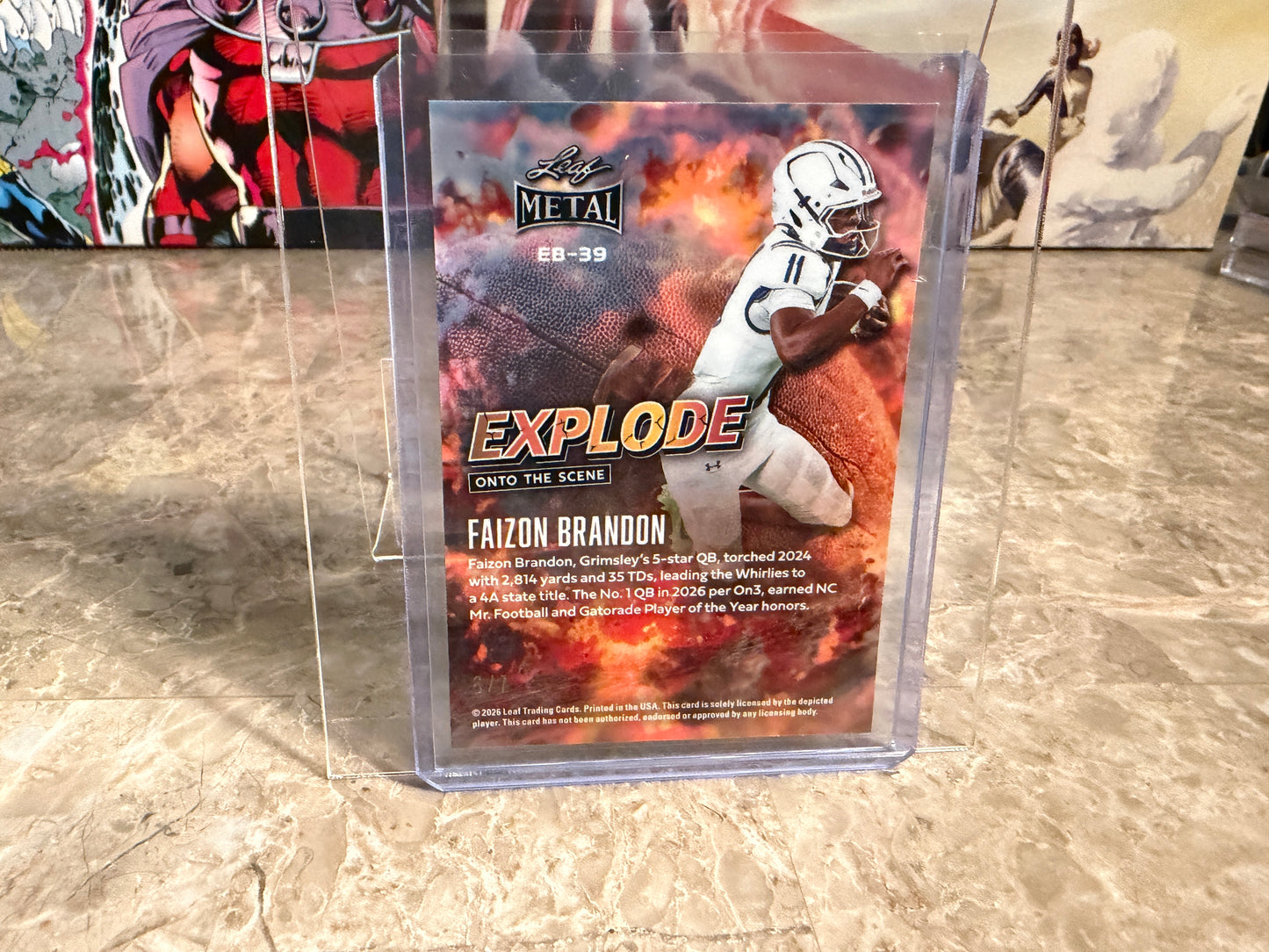 2026 Leaf Metal Football Faizon Brandon Explode Onto The Scene /7