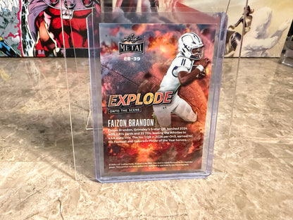 2026 Leaf Metal Football Faizon Brandon Explode Onto The Scene /7