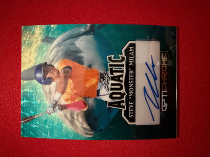 Steve Milam 2025 Leaf Optichrome Aquatic Auto Great White Shark Super Gold 1/1