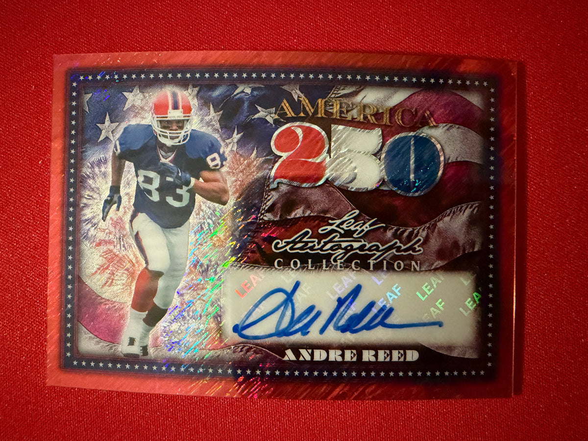 Andre Reed 2026 Leaf Autograph Collection America 250 Red Color Match 1/1