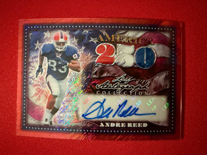 Andre Reed 2026 Leaf Autograph Collection America 250 Red Color Match 1/1