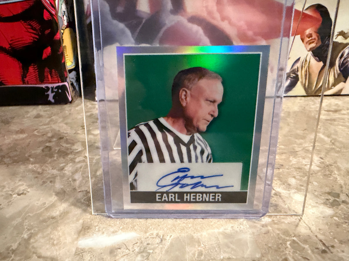 Earl Hebner 2026 Leaf Metal Ring Kings 1948 Auto Green 3/3 Bookend