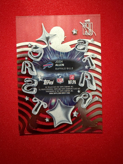 Josh Allen 2025 Topps Signature Class Football Star Cast Clear SSP #SC-16