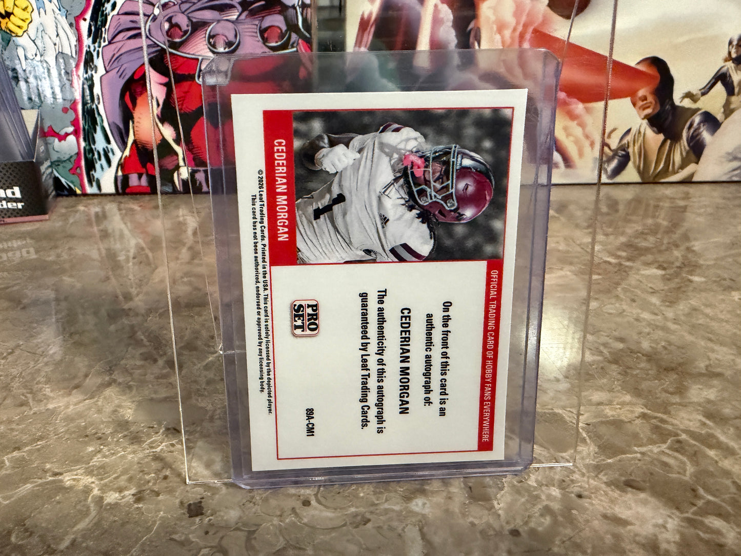2026 Leaf Pro Set Metal Football Cederian Morgan 1989 Auto Gold Super Prismatic 1/1