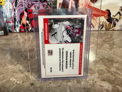 2026 Leaf Pro Set Metal Football Cederian Morgan 1989 Auto Gold Super Prismatic 1/1