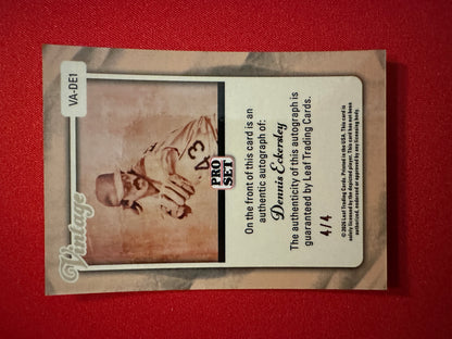 Dennis Eckersley 2026 Pro Set Vintage Orange AUTO 4/4 Athletics HOF Icon