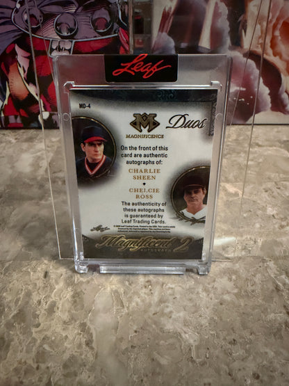 2026 Leaf Magnificence Duos Charlie Sheen & Chelcie Ross Auto Red Color Match 1/1