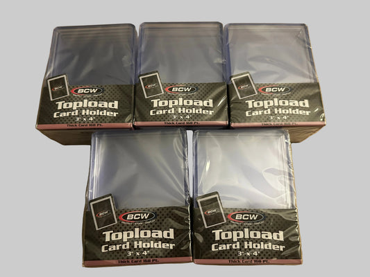 BCW 168 Pt. Toploader (5 packs - 10 / pack)