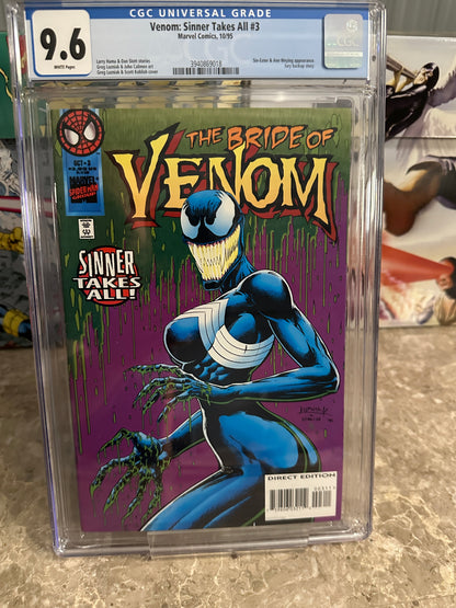 Venom: Sinner Takes All #3 CGC 9.6 WP (1995 Marvel) - 1st She-Venom