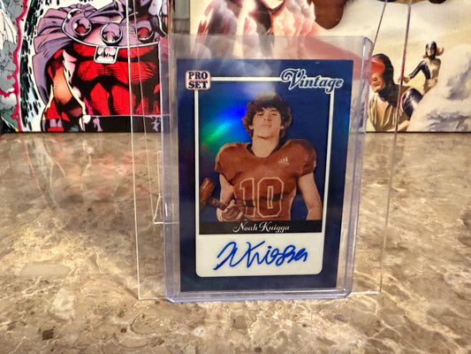 Noah Knigga 2026 Leaf Pro Set Metal Football Vintage Auto Blue /5