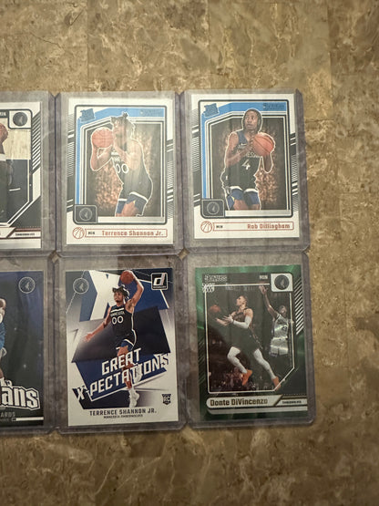 2024 Panini Donruss Basketball Minnesota Timberwolves Team Set (12 cards)