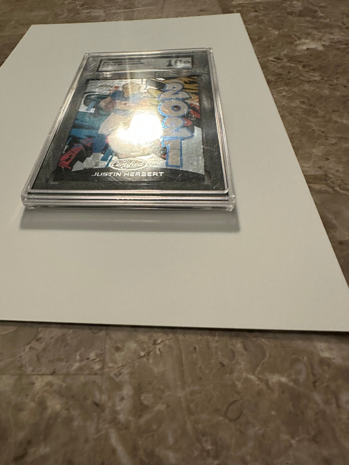 Justin Herbert #2021-2 SGC/PSA Gem Mint 10.0 (2021 Panini Certified)