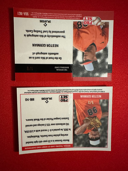 2026 Leaf Pro Set Baseball Nestor German Two-Card Prospect Lot