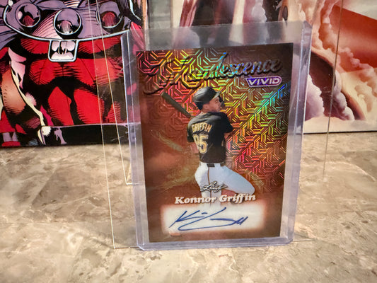 Konnor Griffin 2026 Leaf Vivid Baseball Inkadescence Auto Orange Mojo /5