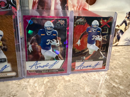 Amar Johnson Leaf Metal Optichrome Auto 1/1 Lot Super Gold Back Cracked Ice
