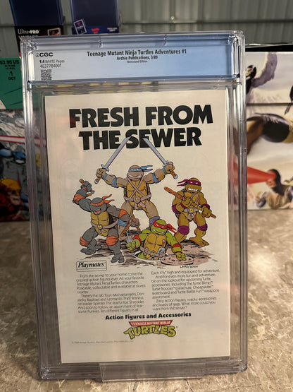Teenage Mutant Ninja Turtles Adventures #1 Newsstand CGC 9.4 (1989) - New Case