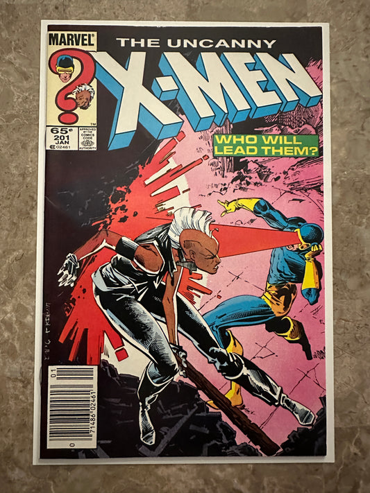 Uncanny X-Men #201 Newsstand VF+ 8.5 (1986 Marvel Comics)
