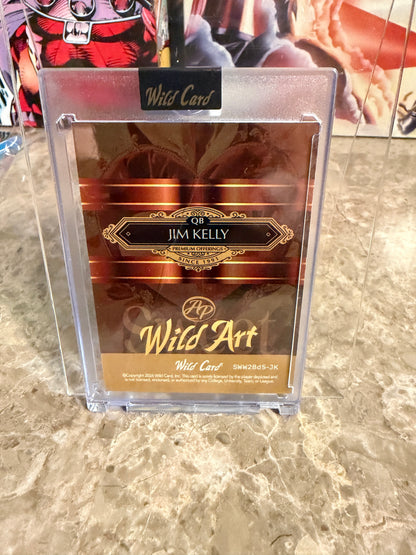 Jim Kelly 2026 Wild Card Wild Art 1/1 Gold Vinyl 2-Card Lot