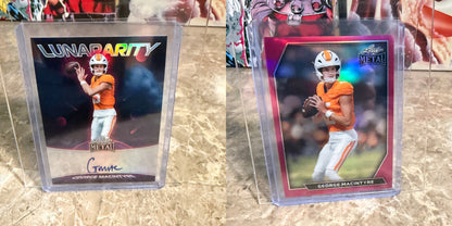 2026 Leaf Metal Football George MacIntyre Rare Lunarity Auto /10 2-Card Lot