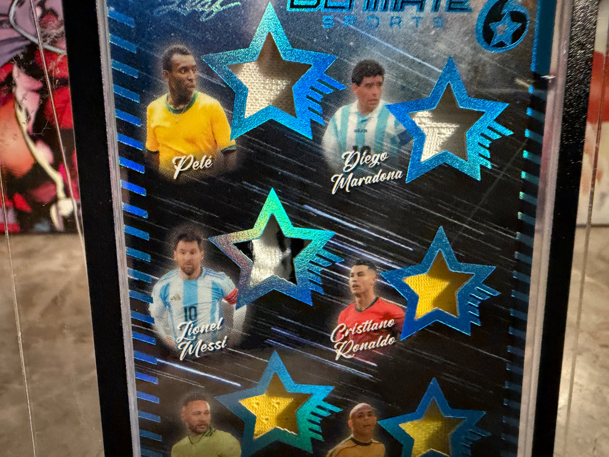 Pele Messi Maradona Ronaldo Neymar 2026 Leaf Ultimate Sports Ultimate 6 Game-Used