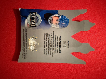 Megan Keller 2026 Leaf Women of Sport Ice Queens Die-Cut Silver Prismatic /10