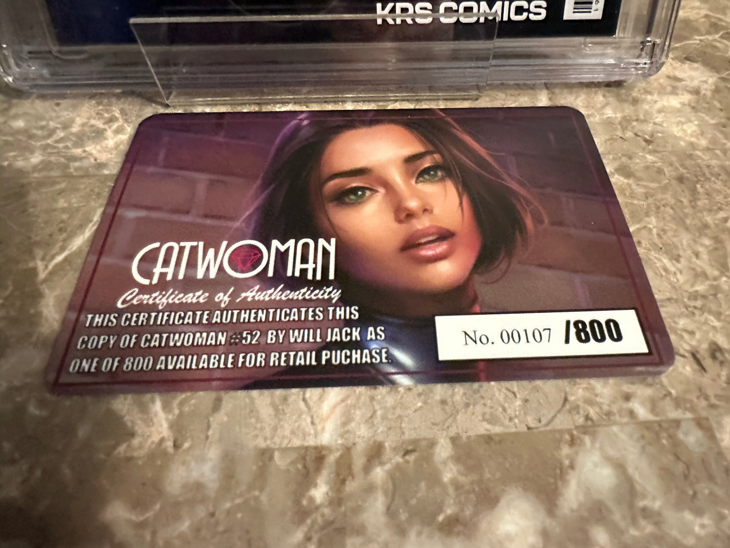 Catwoman #52 CGC 9.8 Will Jack KRS Comics Edition (2023 DC) - w/ COA