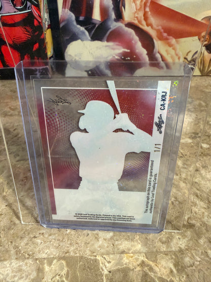 2026 Leaf Vivid Baseball Kevin Roberts Jr Clear Base Auto Stardust Yellow 1/1
