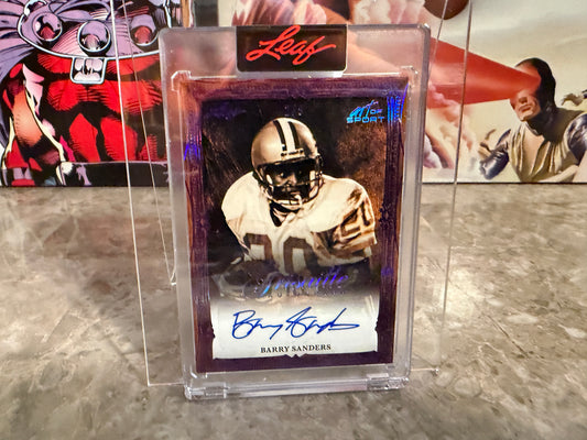 2026 Leaf Art of Sport Barry Sanders Grisaille Auto Grape /8