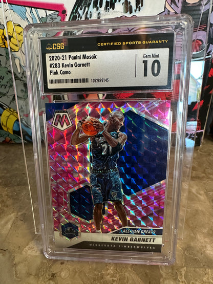 Kevin Garnett #283 CSG 10 (2019-20 Panini Mosaic) - Pink Camo