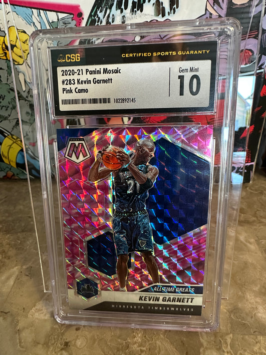 Kevin Garnett #283 CSG 10 (2019-20 Panini Mosaic) - Pink Camo