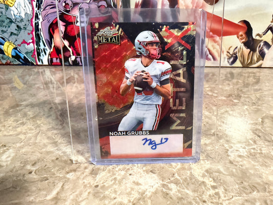 2026 Leaf Metal Noah Grubbs Auto Metal X Red Flood Super Prismatic 1/1