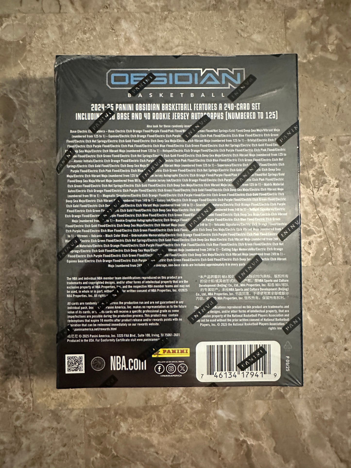 2024-25 Panini Obsidian FOTL Basketball Hobby Box