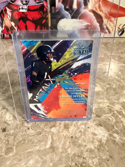 2026 Leaf Metal Football Jerome Myles Metal X Gold Prismatic 1/1