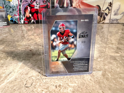 2026 Leaf Metal Football Gunner Stockton Auto Green Shimmer 3/3