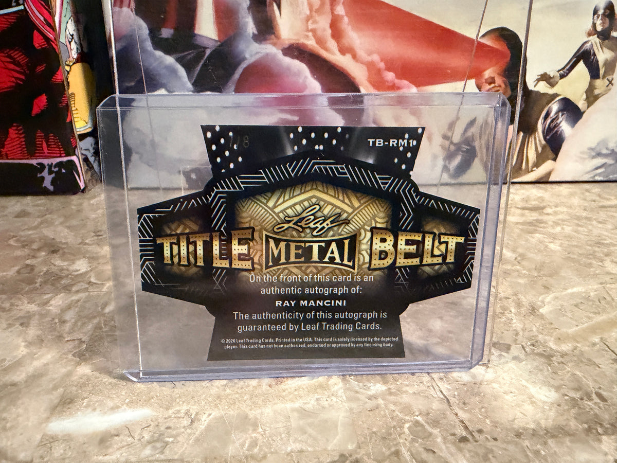 Ray Mancini 2026 Leaf Metal Ring Kings Title Belt Auto Blue /5