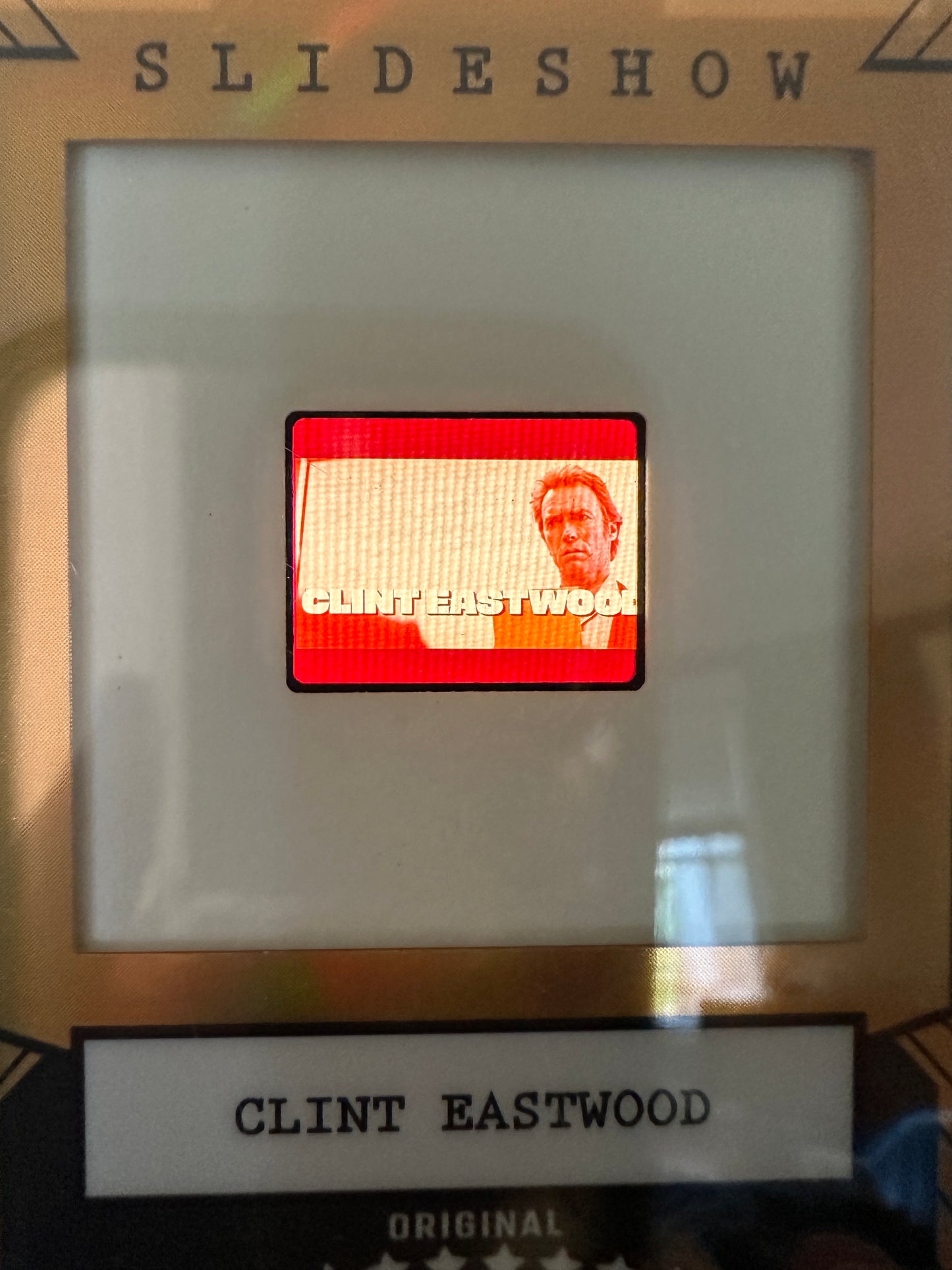 2026 Leaf Slideshow CLINT EASTWOOD Metal /25 Name On Screen Title Card SLIDE