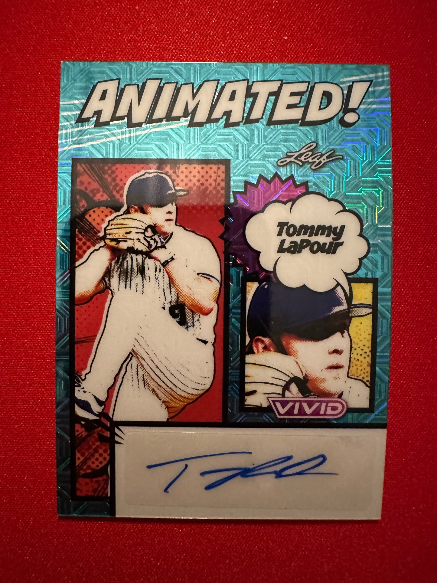 2026 Leaf Vivid Baseball Animated Autograph Techno Foil Tommy LaPour 24/25
