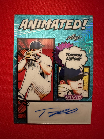2026 Leaf Vivid Baseball Animated Autograph Techno Foil Tommy LaPour 24/25