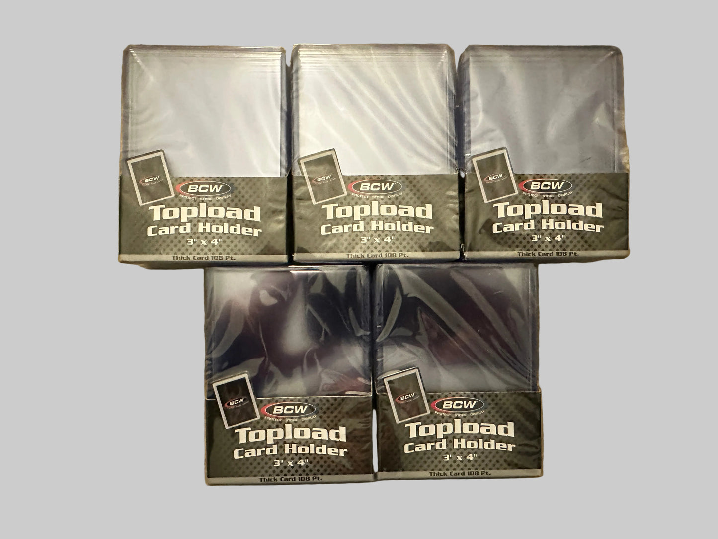 BCW 108 Pt. Toploader (5 packs - 10 / pack)