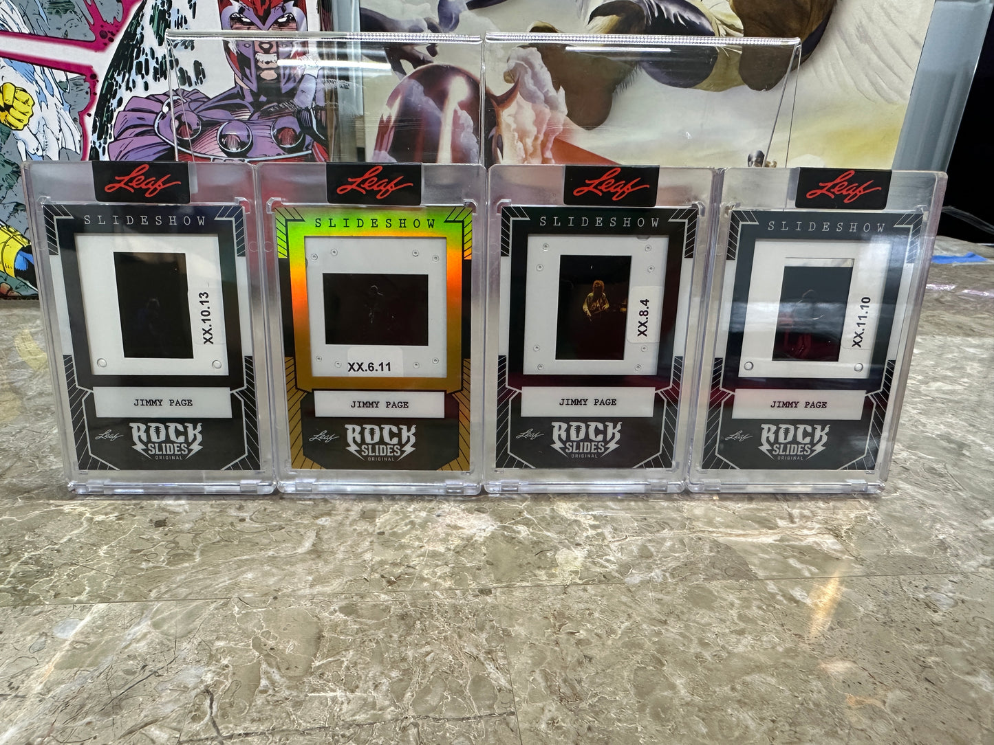 2026 Leaf Slideshow JIMMY PAGE Led Zeppelin Metal /25 + 3 Base 4-Slide LOT