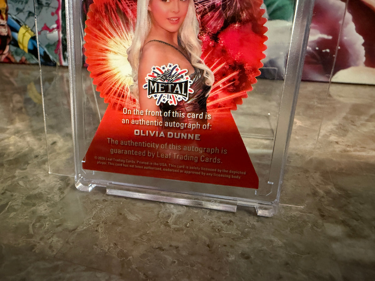 Livvy Dunne 2026 Leaf Metal Independence Day Fireworks Auto Gold 1/1