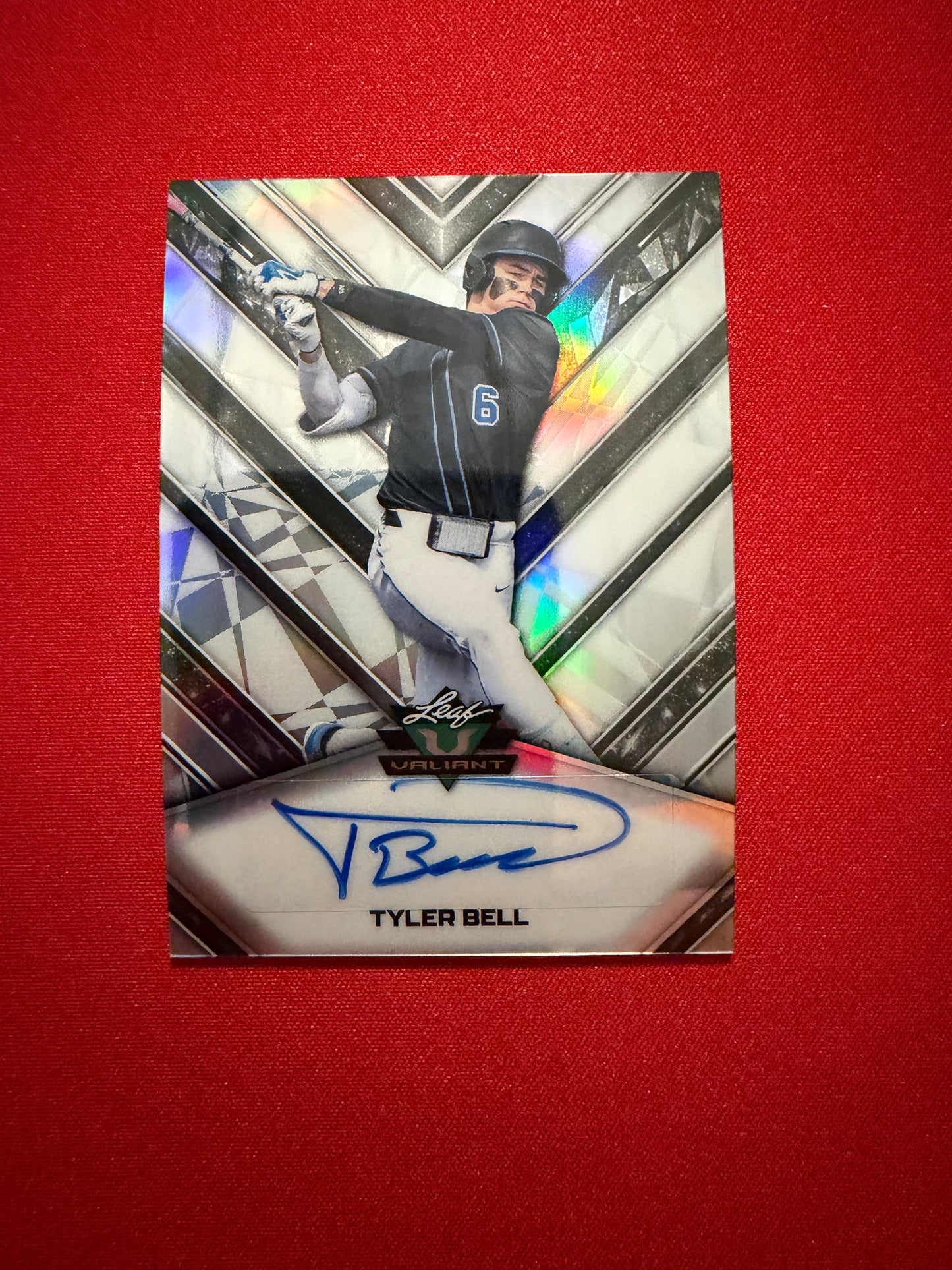 Tyler Bell 2026 Leaf Metal Draft Edition Baseball Valiant Auto #VA-TB1