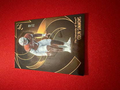 Colin Simmons 2025 Panini Silhouette Football Base Bronze /49 #30