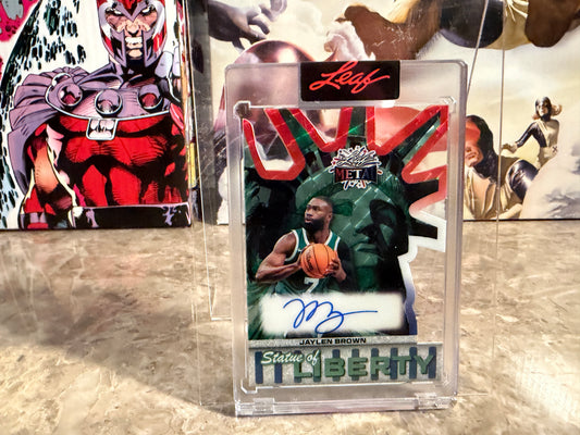 Jaylen Brown 2026 Leaf Metal Independence Day Statue Of Liberty Auto Super 1/1