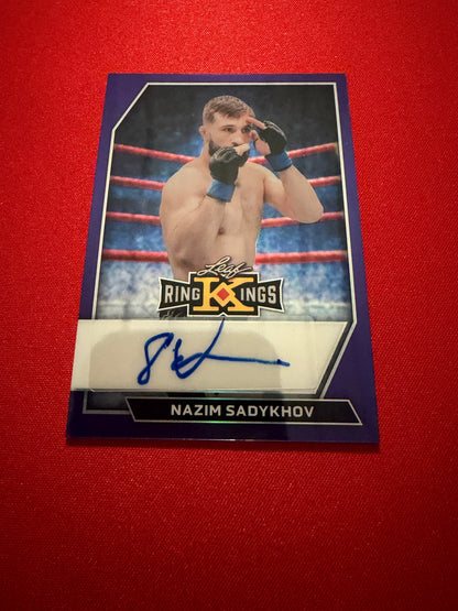 Nazim Sadykhov 2026 Leaf Metal Ring Kings Base Auto Purple /7