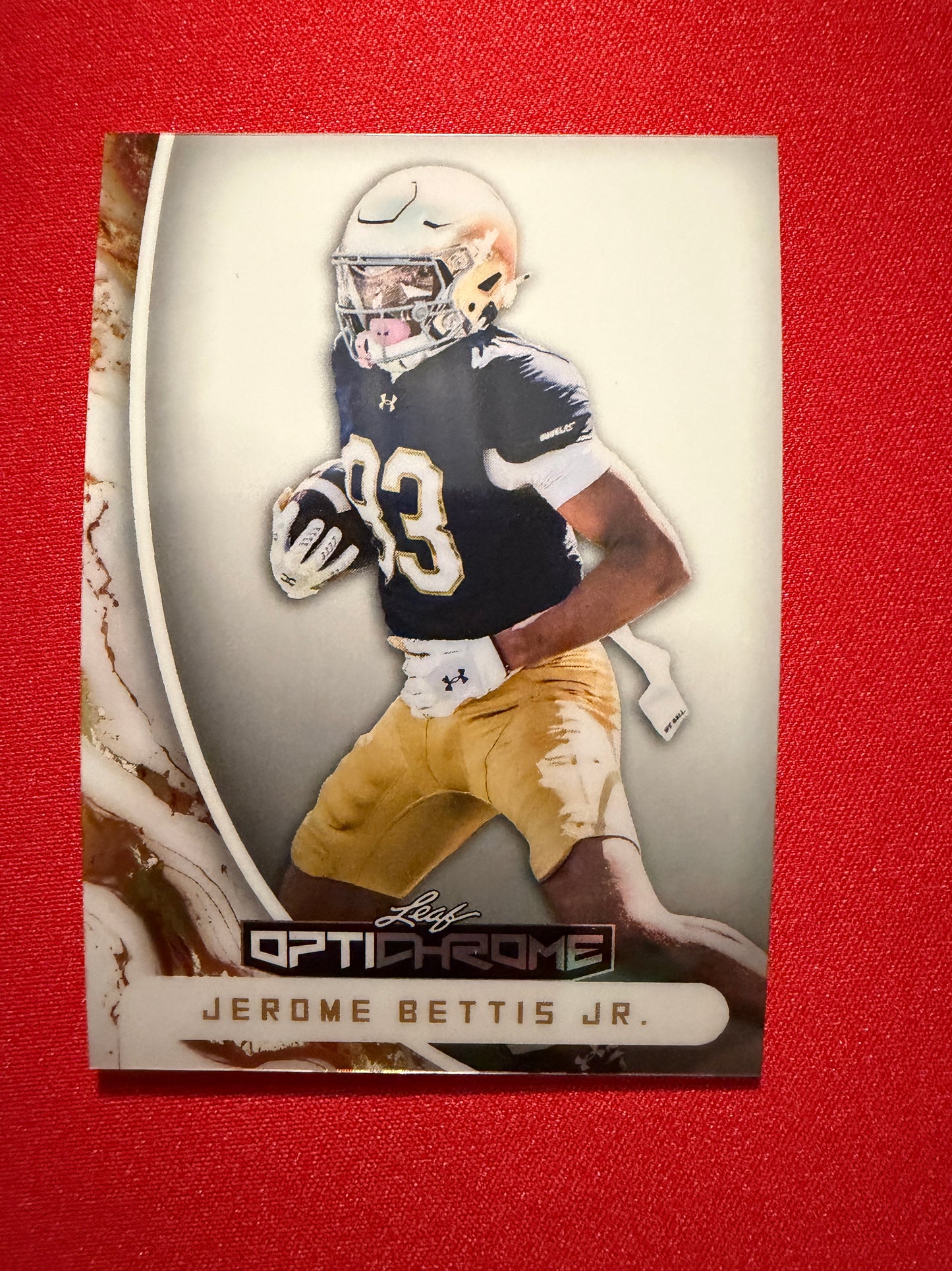 2026 Leaf Optichrome Football Jerome Bettis Jr. White Prismatic 1/1