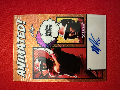 2026 Leaf Vivid Baseball Animated Myles Bailey Auto Techno Foil 3/5