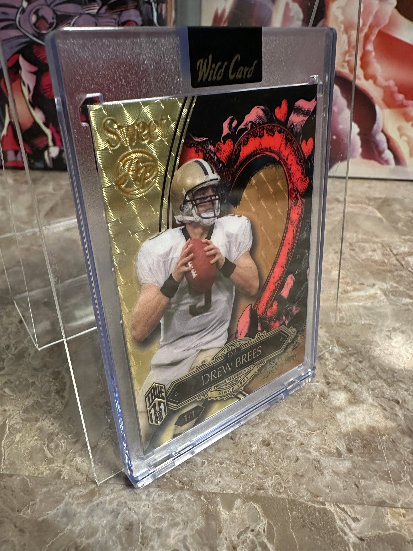 Drew Brees 2026 Wild Card Sweet "Wild Art" True 1/1 Encased Super Refractor