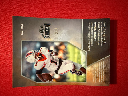 Jameer Brown 2026 Leaf Metal Base Auto Red Ohio State Color Match /4